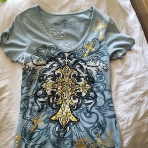 Rebel Spirit TShirt with Cross